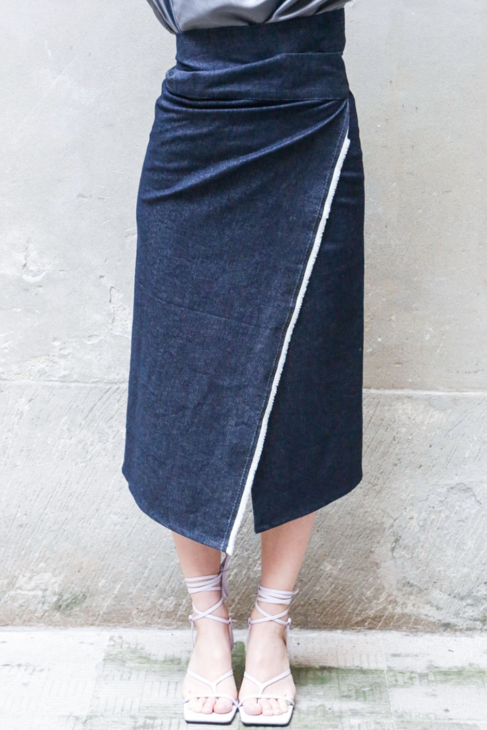 Extra long wrap skirt