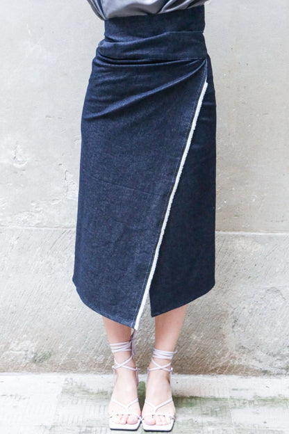 Extra long wrap skirt
