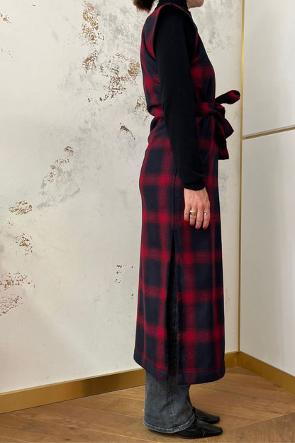 Gilet lungo in lana riciclata