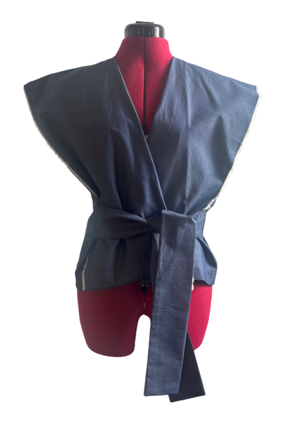 Top kimono senza maniche