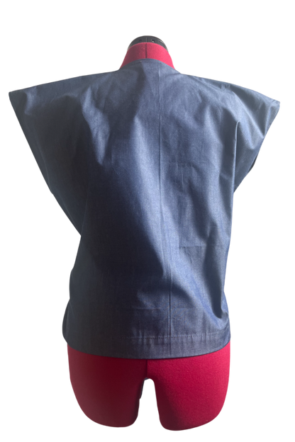 Top kimono senza maniche