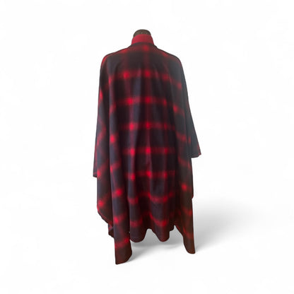 Midi recycled wool cape