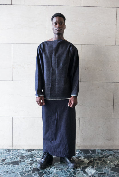 Extra long wrap skirt